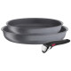 Tefal Cookware set Ingenio Mineralia Force, replaceable handle, 3items, aluminum, bakelite, gray (L3969102)