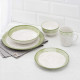 ARDESTO Mug Siena, 360ml, porcelain, white-green (AR2936SWG)
