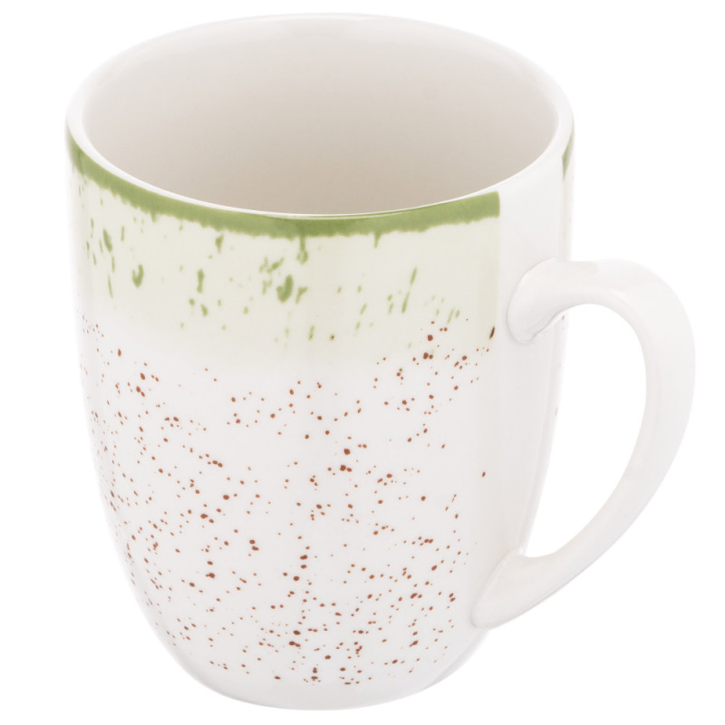ARDESTO Mug Siena, 360ml, porcelain, white-green (AR2936SWG)