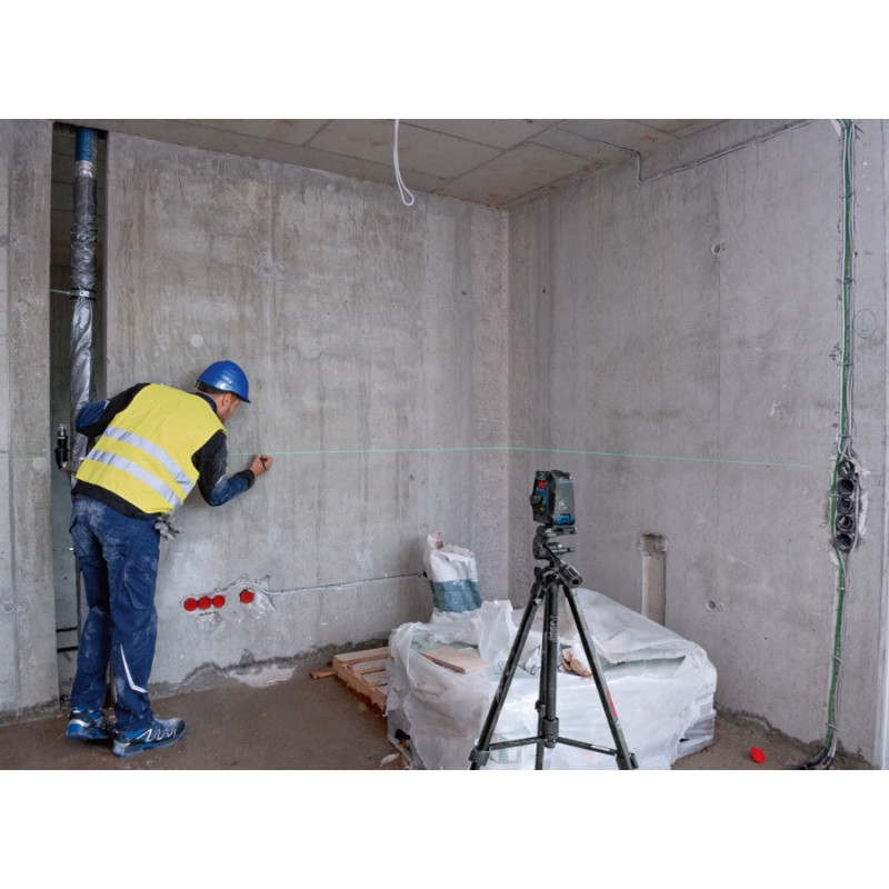 Bosch Нивелир лазерный Professional GCL 2-50 G, до 15 м, ± 0.3 мм/м, с штативом BT 150, держателем RM 10, чехлом, мишенью, 0.58 кг (0.601.066.M01)