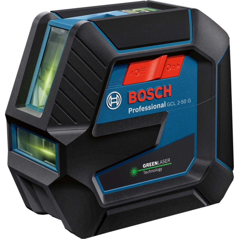 Bosch Нивелир лазерный Professional GCL 2-50 G, до 15 м, ± 0.3 мм/м, с штативом BT 150, держателем RM 10, чехлом, мишенью, 0.58 кг (0.601.066.M01)