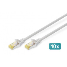 Digitus Патч-корд CAT 6a S-FTP, 0,5м, AWG 26/7, Cu, LSZH, серый, 10шт. (DK-1644-A-005-10)