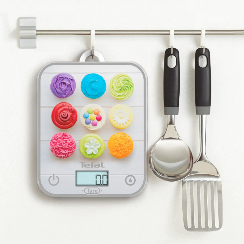 Tefal scales Optiss Cake Pops, 5кг, AAAx2 included, silver (BC50D4V0)