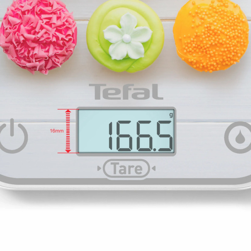 Tefal scales Optiss Cake Pops, 5кг, AAAx2 included, silver (BC50D4V0)