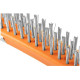 Neo Tools straight wire brush, 3x19 rows, straight wire 0.3mm, 345mm, two-component handle (39-052)
