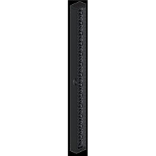 MIRSAN SINGLE ROW VERTICAL CABLE ORGANIZER PVC FINGER TYPE RAL 9005 BLACK (1 SET = 2 PCS) (MR.P.ORG42U.01)