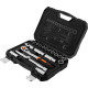 Neo Tools Tool set, socket set, 20pcs, 1/2 , ratchet 90 teeth, CrV, case (10-032N)