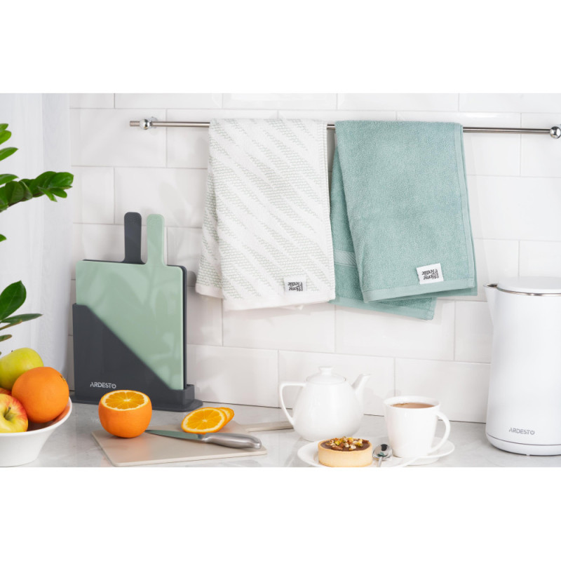 ARDESTO Kitchen towel set SuperSoft, terry, aqua, 2x40x60cm, 100% cotton (ART4060GB)