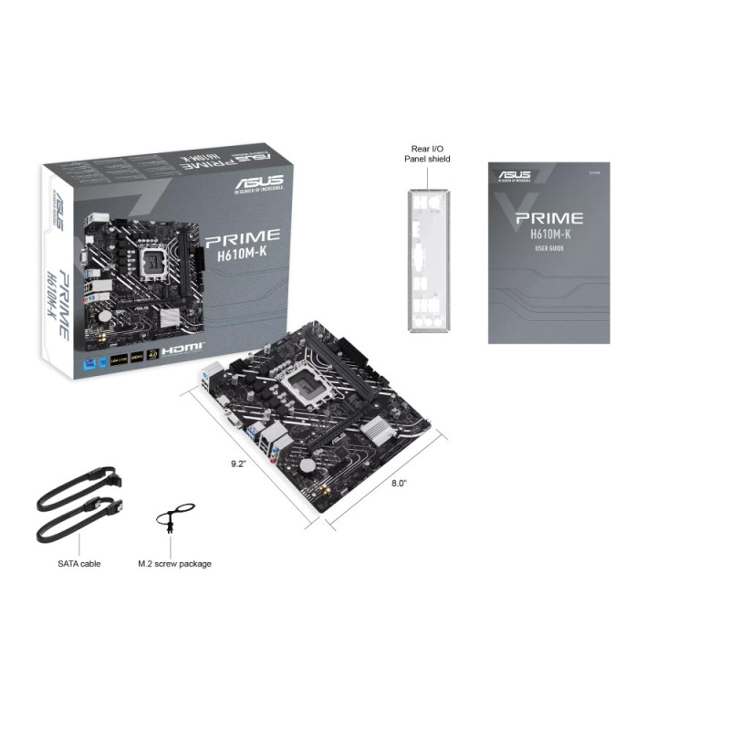ASUS Motherboard PRIME H610M-K s1700 H610 2xDDR5 M.2 HDMI D-Sub mATX (90MB1GA0-M0EAY0)