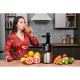 ARDESTO auger juicer, 200W, bowl-0.6L, cake-0.6L, plastic/iron, silver-black (JEG-1330S)