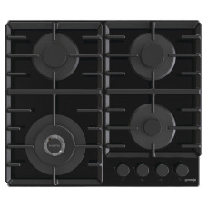 Gorenje Варильна поверхня газова на склі, 60см, чавун, чорний (GTW642SYB)