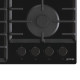 Gorenje Hob gas on glass, 60cm, cast-iron, black (GTW642SYB)