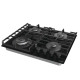 Gorenje Hob gas on glass, 60cm, cast-iron, black (GTW642SYB)