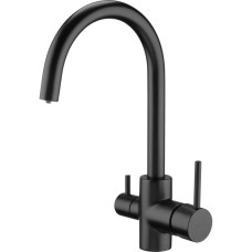Deante Sink tap, spout lenght - 180mm, swivel, 1+1filter connection, black (BCH_N64M)