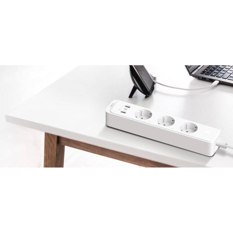 TP-Link Умный сетевой фильтр Tapo P300 N300 BT 10A 2300W 3xSchuko 2xUSB 3.0 PD QC3.0 (TAPO-P300)