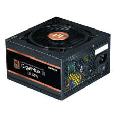 Zalman PSU Gigamax 3 (850W) 88% 80+ Bronze 120mm 1xMB 24pin(20+4) 2xCPU (8pin(4+4)+8pin) 3xMolex 6xSATA 4xPCIe 8pin(6+2) 1x12VHPWR Semi Modular (ZM850-GV3)