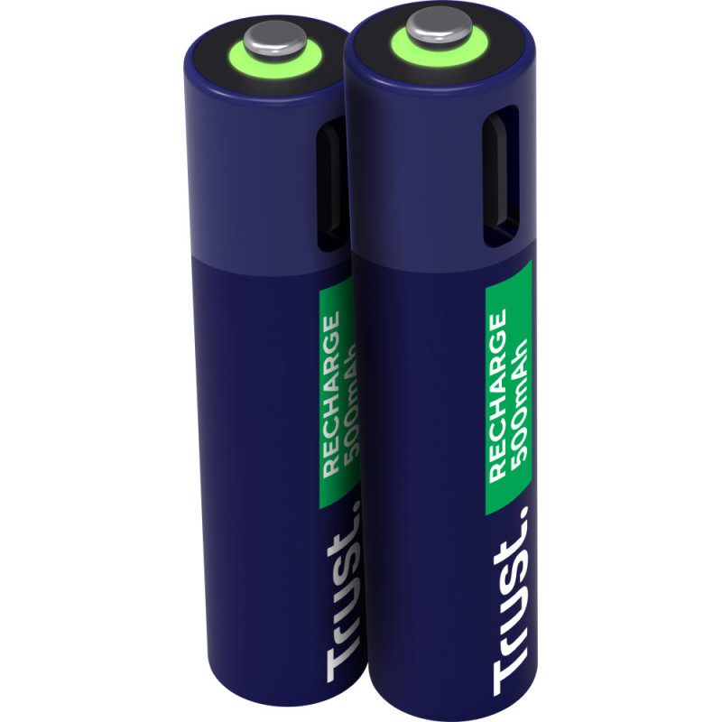 Trust Battery AAА 400 мАг, TYPE-C, 2 шт, blue (25585_TRUST)