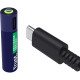 Trust Battery AAА 400 мАг, TYPE-C, 2 шт, blue (25585_TRUST)