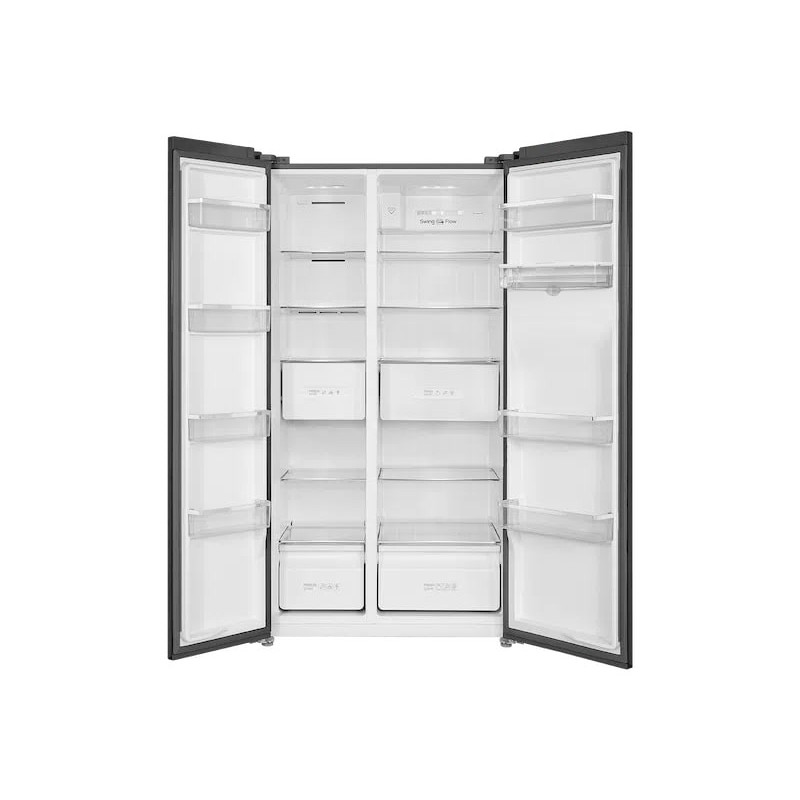 TCL Refrigerator SBS, 177х63х92sm, ref-322l, freez.-156l, 2doors, A++, NF, inv, display ext, fresh zone, dispenser, inox (RP503SXE1UA)