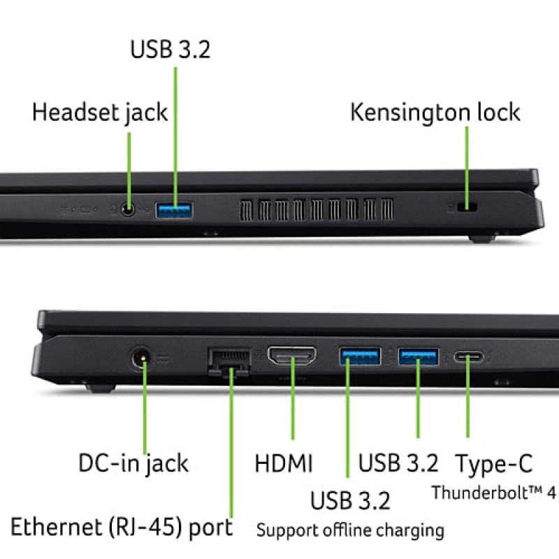 Acer Aspire 3D A3D15-71G 15.6  UHD IPS, Intel i7-13620H, 32GB, F1TB, NVD4050-6, Win11, black