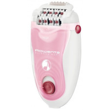Rowenta epilator Silence Soft, network, tweezers.-24, dry, nozzles-4, with backlight, pink (EP5640D1)