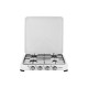 ARDESTO Gas Cooktop GTC-NS4014W, gas type LPG, 4 alum. burners, enamel body, painted grid, top lid, color: white
