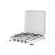 ARDESTO Gas Cooktop GTC-NS4014W, gas type LPG, 4 alum. burners, enamel body, painted grid, top lid, color: white