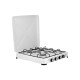 ARDESTO Gas Cooktop GTC-NS4014W, gas type LPG, 4 alum. burners, enamel body, painted grid, top lid, color: white