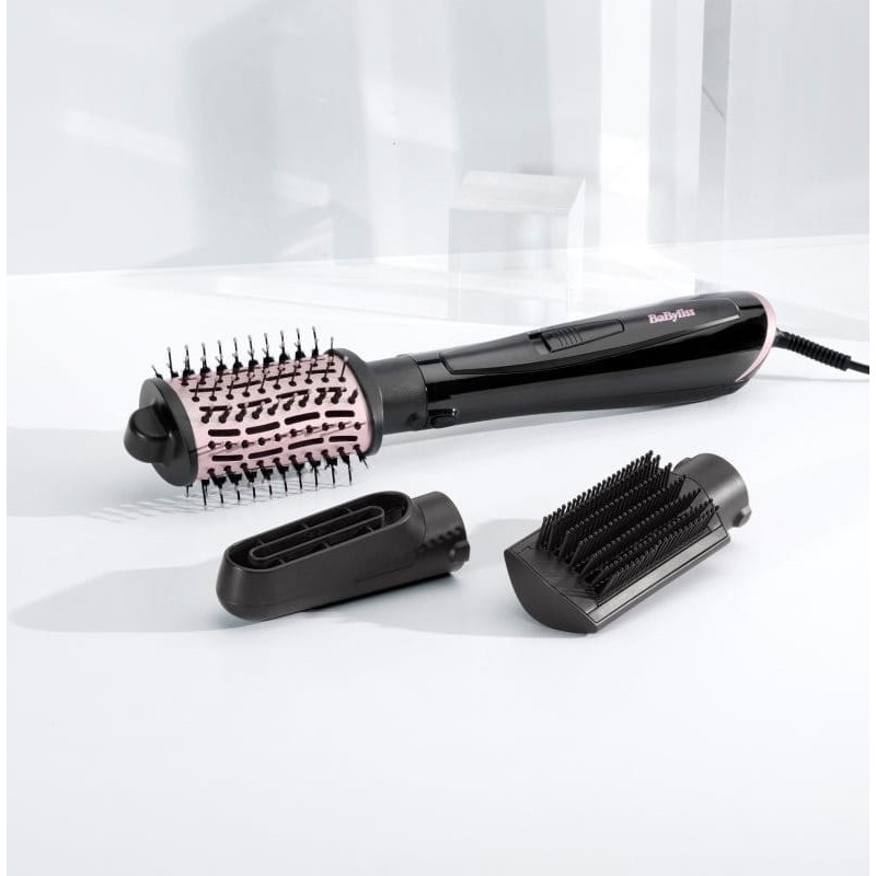 BaByliss Фен-щітка Style Smooth, 1000Вт, 2 режими, іоніз-я, хол. обдув, кераміка, чорний (AS128E)