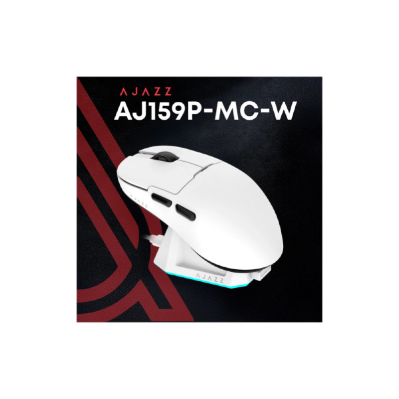 Мышка Ajazz AJ159P MC Wireless/Bluetooth/USB Charging Dock White (AJ159P-MC-W)