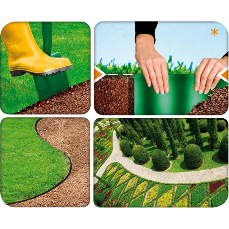 Cellfast Lawn tape, border, wavy, 15cm x 9m, green (30-002H)