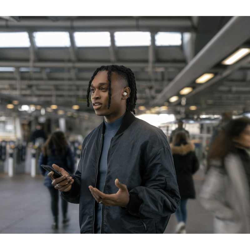 Sony Наушники TWS WF-1000XM5 BT 5.3, ANC, Hi-Res, IPX4, SBC, AAC, LDAC, LC3, Серебристый (WF1000XM5S.CE7)
