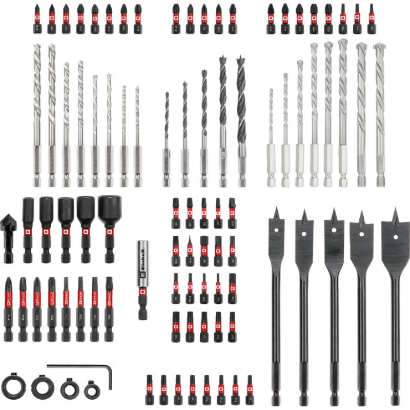 Einhell Набір ударних біт і свердл Einhell 95шт XL-Box 1.5кг (108798)