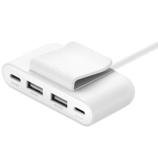 Belkin Adapter 2xUSB-C/2хUSB-A, 2m, white
