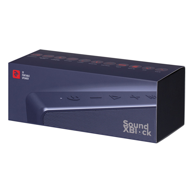 2E Portable Speaker SoundXBlock Wireless Waterproof Blue (2E-BSSXBWBL)