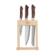 ARDESTO Knives Set with block Midori, 6pcs, stainless steel, plastic, bamboo, brown (AR2105GR)