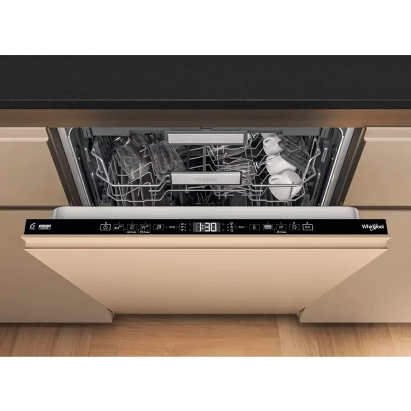 Whirlpool Посудомийна машина вбудовувана, 15компл., A+++, 60см, дисплей, 3й кошик, білий (W7IHT58T)
