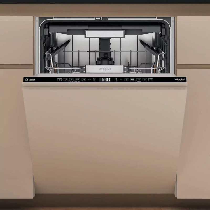 Whirlpool Посудомийна машина вбудовувана, 15компл., A+++, 60см, дисплей, 3й кошик, білий (W7IHT58T)