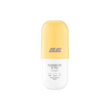 2E Cleaning kit PILL for office equipment (liquid 140ml, whipe 20cm), white-yellow (2E-SK140YW)
