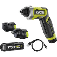 Ryobi Отвертка аккумуляторная USB Lithium RSD4-120TA2 4В 1х2А·ч 5Нм 200об·мин 2 насадки 10 бит 0.31кг кейс (5133006211)