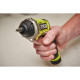 Ryobi Cordless screwdriver USB Lithium RSD4-120TA2 4V 1x2A h 5Nm 200rpm 2 attachments 10 bits 0.31kg case (5133006211)