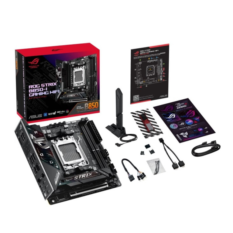 ASUS Motherboard ROG STRIX B850-I GAMING WIFI sAM5 B850 2xDDR5 M.2 HDMI USB Type-C WiFi BT mITX (90MB1K30-M0EAY0)