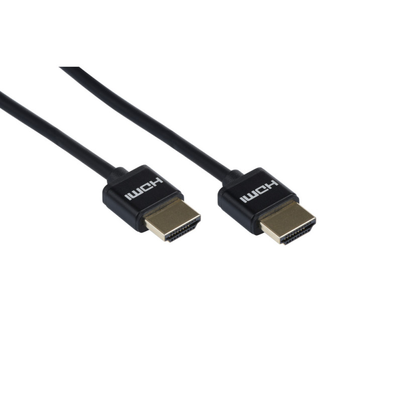 2E Cable HDMI (M/M), 3m, 2.0, Slim High Speed Aluminum, black (2EW-1119-3m)
