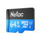 Netac Карта пам'яті microSD 64GB C10 UHS-I R80MB/s + SD