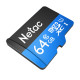 Netac Карта пам'яті microSD 64GB C10 UHS-I R80MB/s + SD