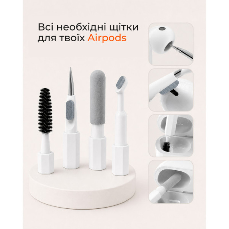 Універсальний чистячий набір 2E Multifinctional cleaning kit 20in1 white-orange (2E-SK20IN1)