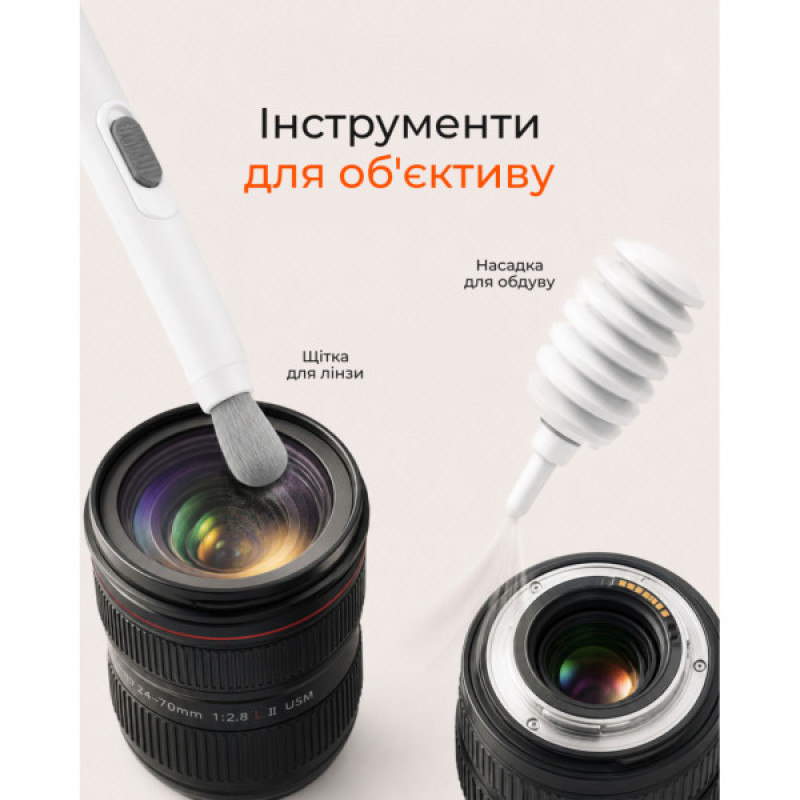 Універсальний чистячий набір 2E Multifinctional cleaning kit 20in1 white-orange (2E-SK20IN1)