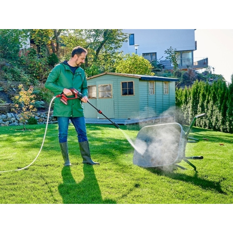 Einhell Мойка аккумуляторная HYPRESSO 18/24-1 Li - Solo, PXC, 18В, до 24 бар, 240 л/мин, самовсасывание, 2.1 кг (без АКБ и ЗУ) (4140135)