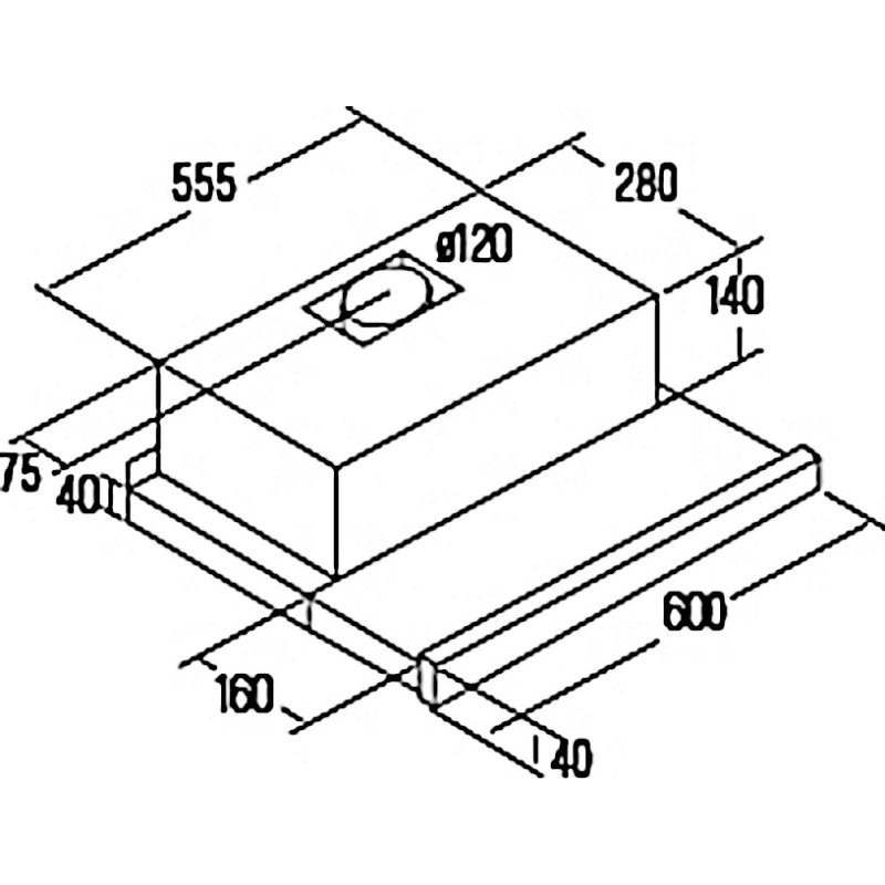 Cata Витяжка Cata телескопічна, 60см, 360м.куб/год, TFK 6005, білий (02034505)