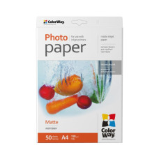 Фотобумага ColorWay A4 190г Matte 50ст. (PM190050A4)